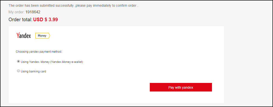 JD.com - pay with yandex